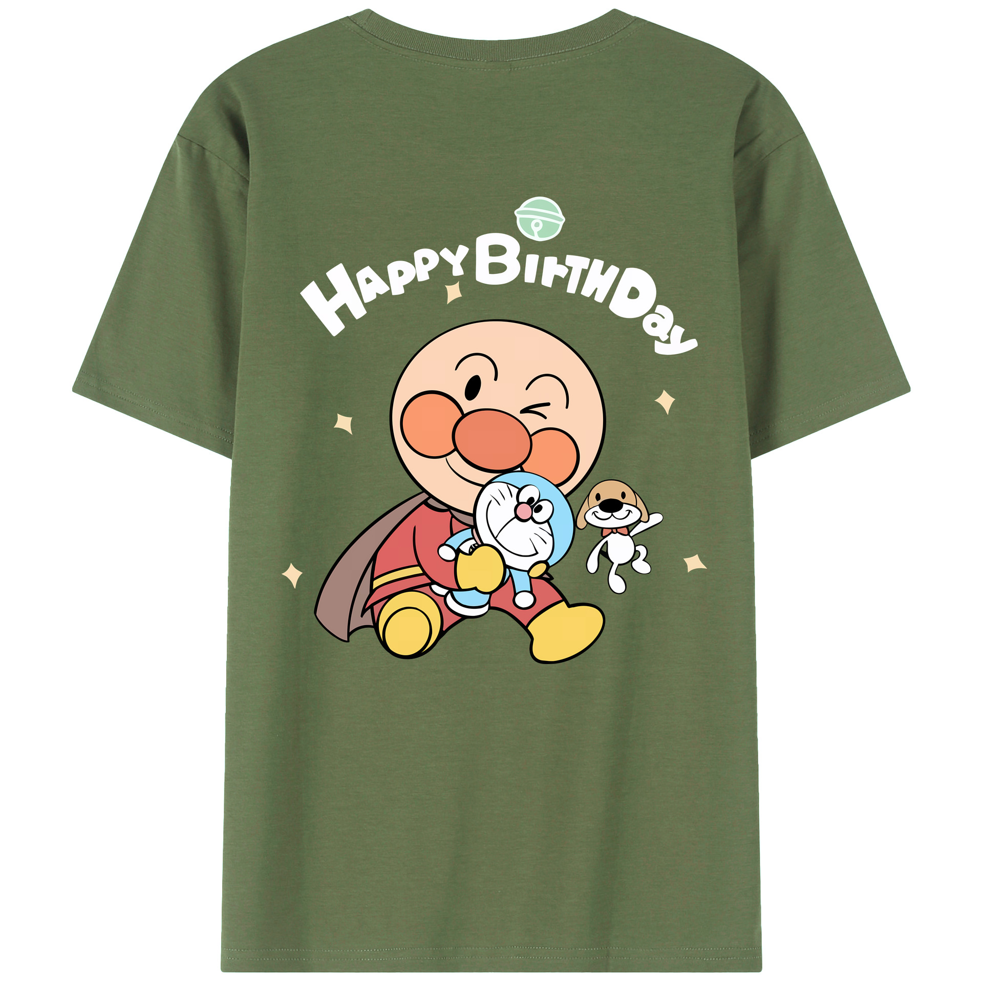 （画像用） アンパンマン Anpanman 綿100％ メンズ半袖Tシャツ（バックプリント） 通気性